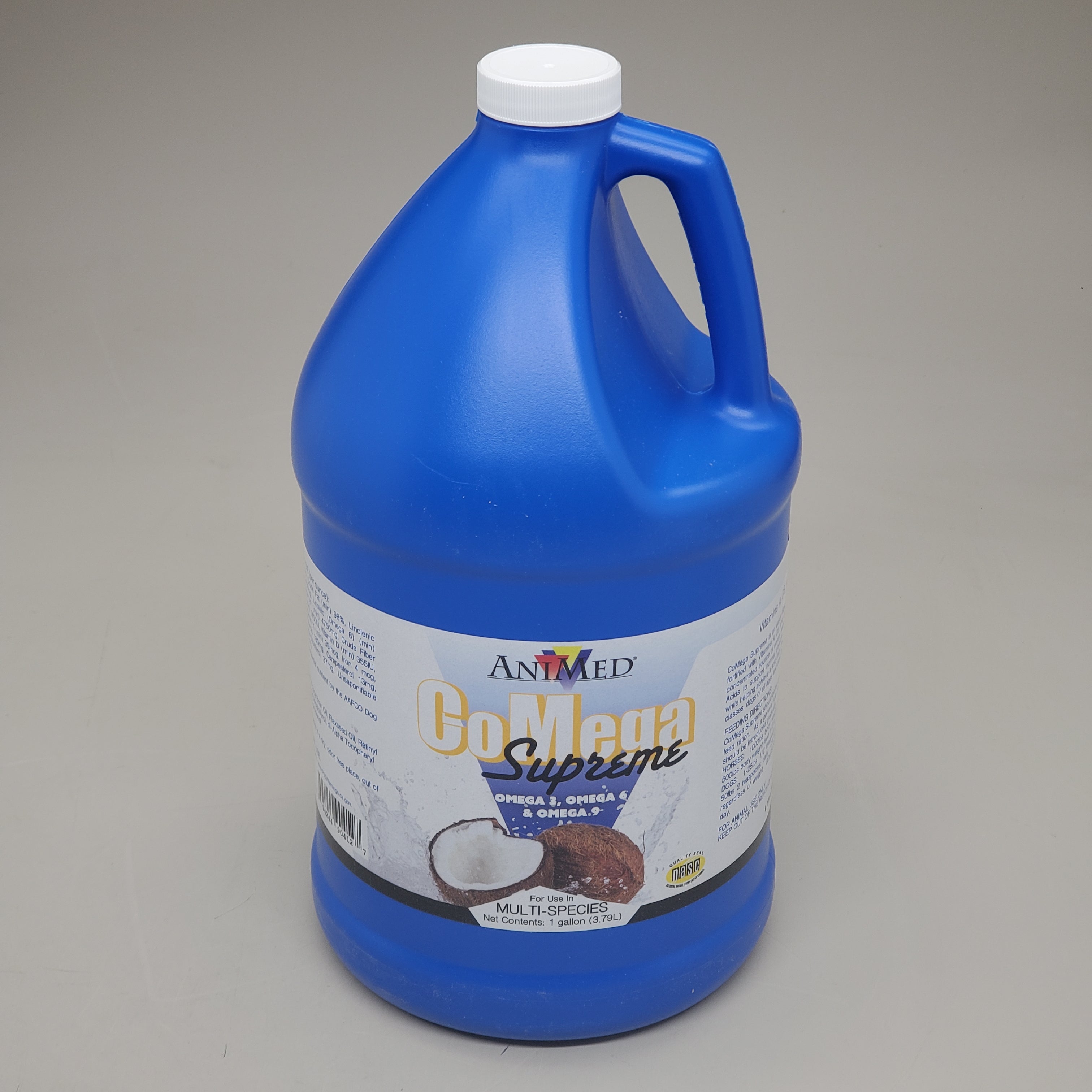 ANIMED (4 Pack) GoMega Supreme 1 Gallon Balanced Essential Fatty Acid Coat Supplement for Horses Omega 3, 6 & 9