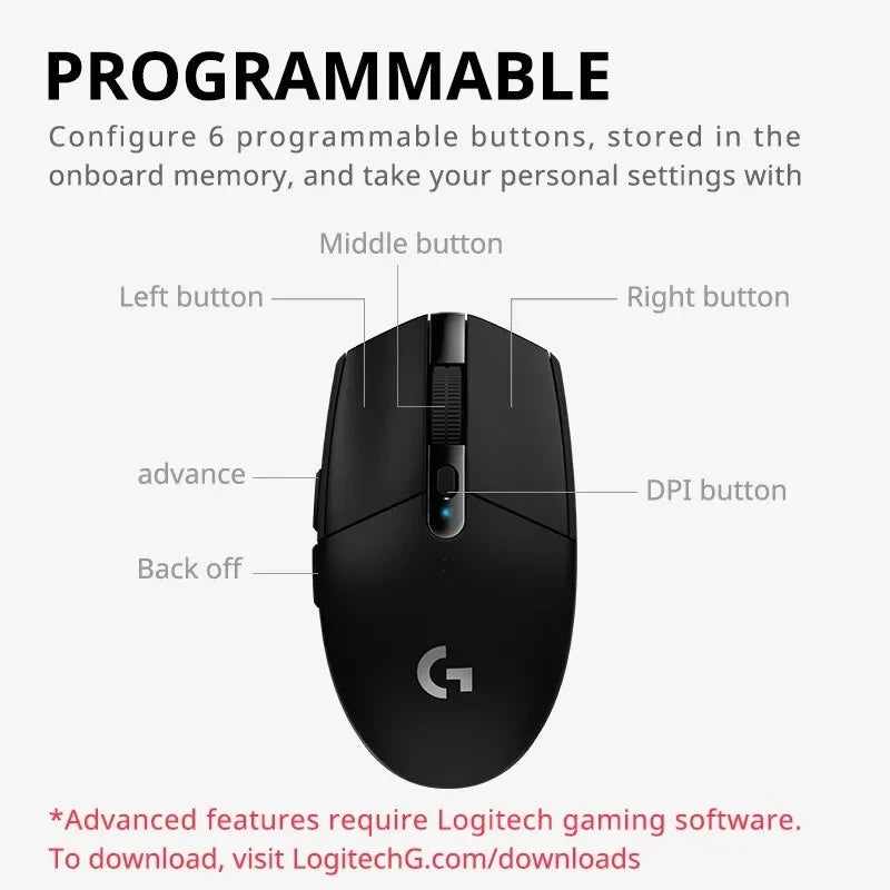 G304 Wireless Mouse Game KDA Joint Esports Wireless 2.4G PUBG FPS Zero Delay