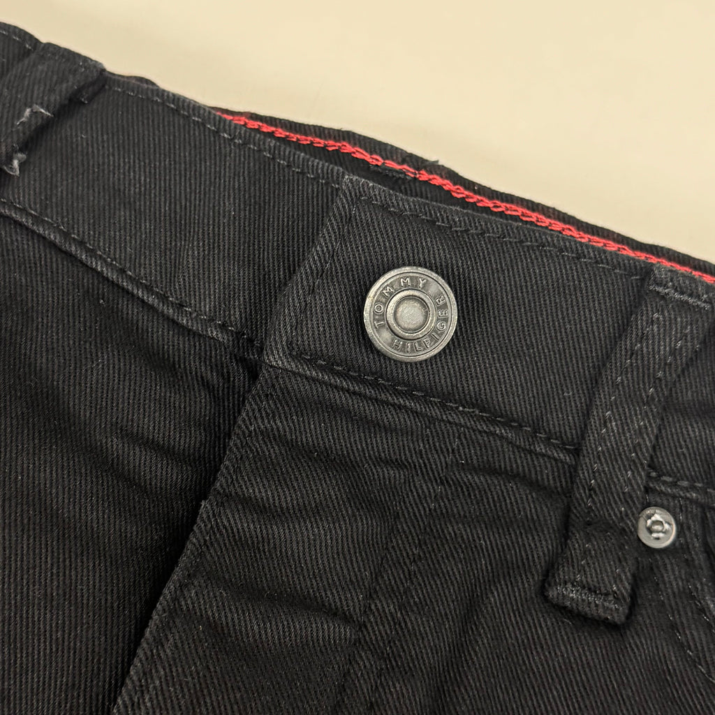 TOMMY HILFIGER JEANS Slim Bermuda Shorts Women's SZ 8 Waist 29 Black Magnet / Velcro Fly