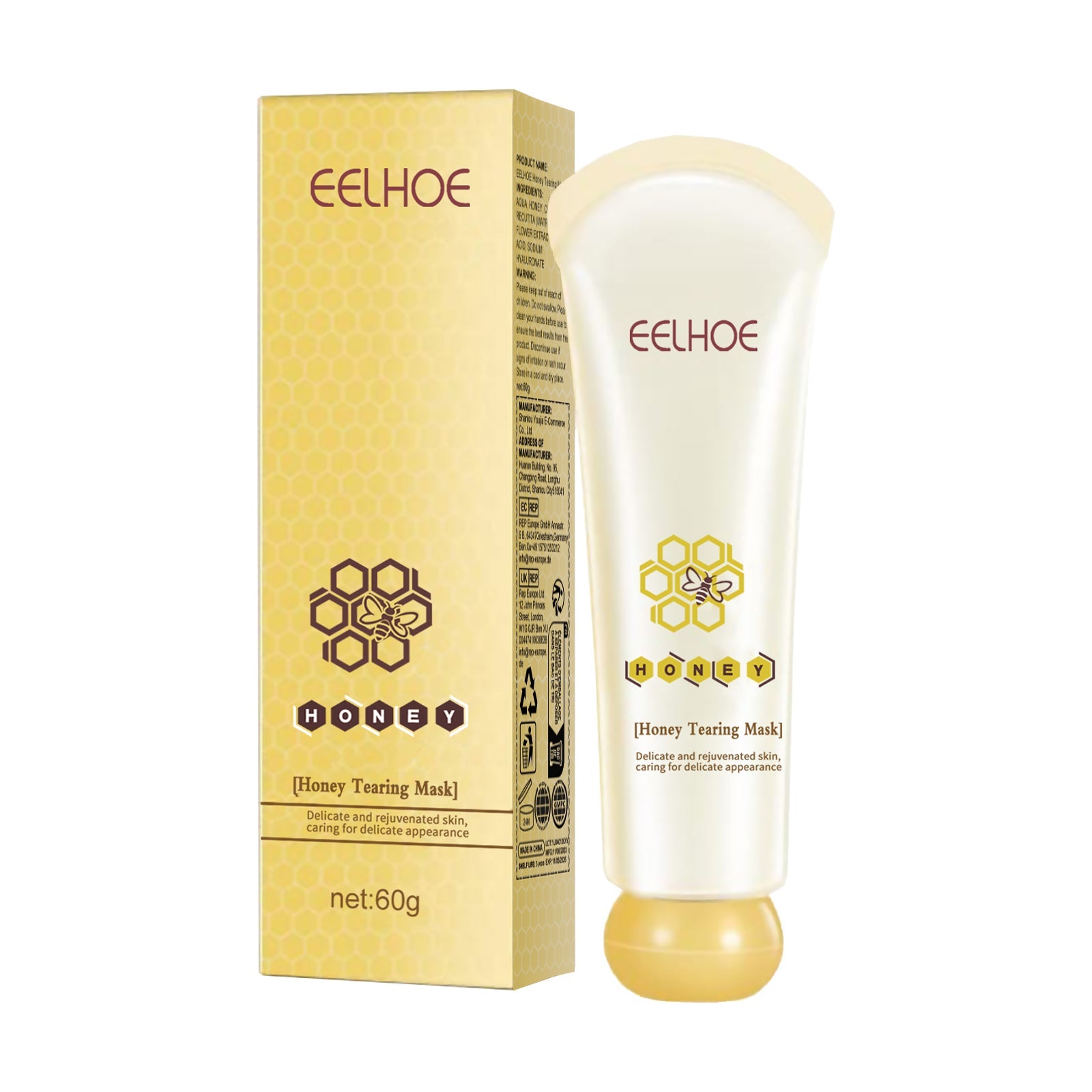 Honey Peel Mask, Tightens Pores Brightens Darkens Skin And Gently Removes Blackheads Apply Facial Mask