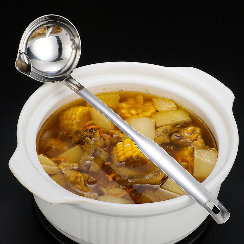 304 stainless steel oil separating spoon oil draining and filtering tool soup spoon