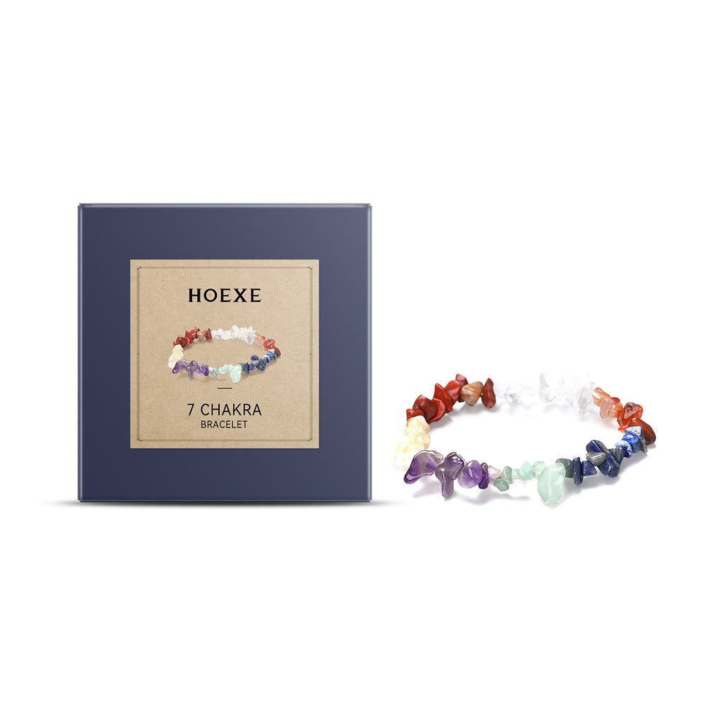 Seven-Color Bracelet Seven-Color Simple Jewelry Stone Bead Wheel Yoga Beaded Bracelet