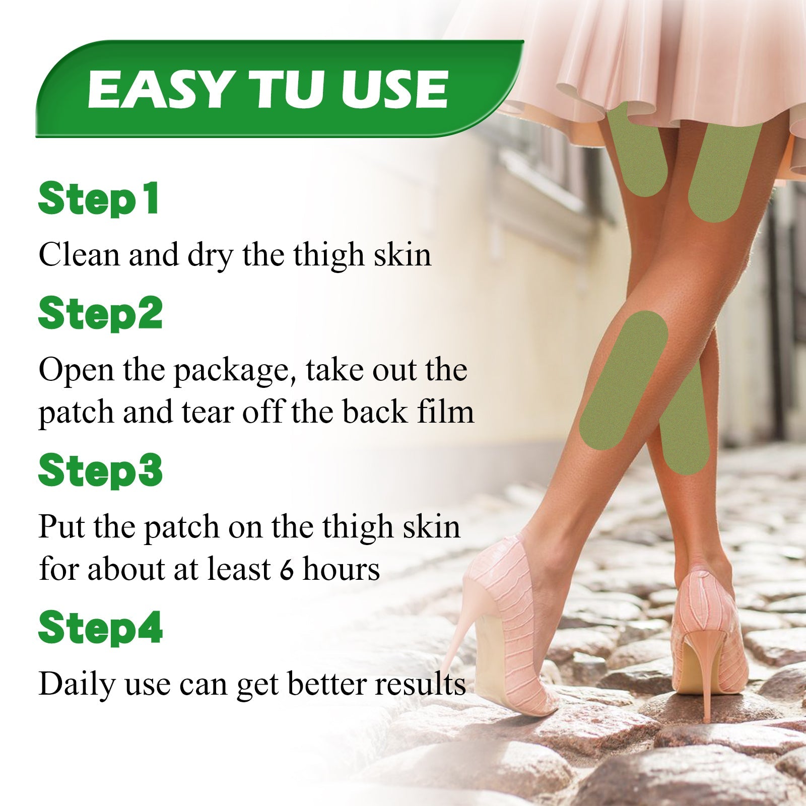 Moxa Leg Lift Paste, Tight Leg Fat, Anti-Orange Peel Shape Lazy People To Create Beautiful Slim Legs