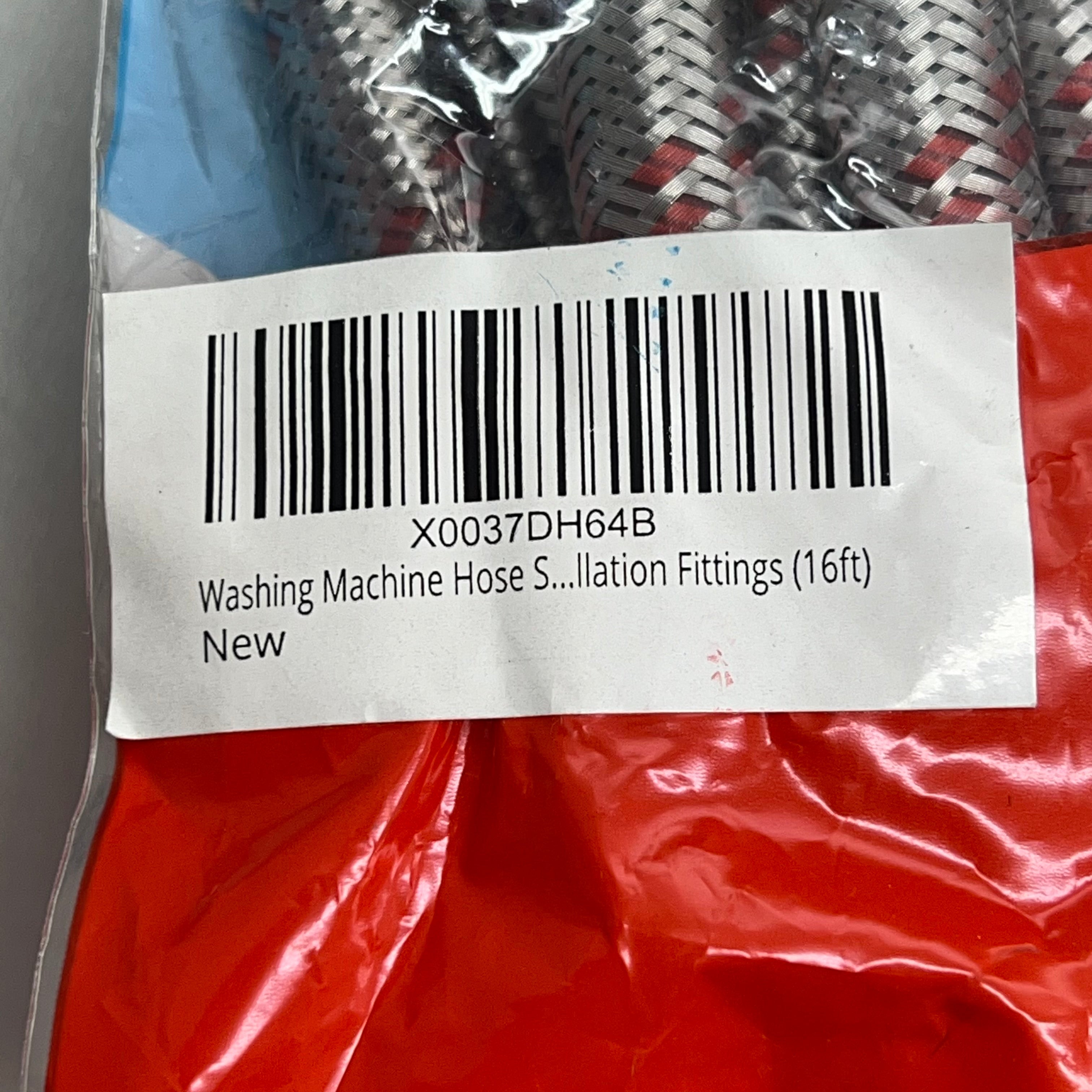 HIPPOHOSE Stainless Steel Braided Washer Machine Hose Single Sides 90 Degree Elbow Fits all Models 16ft X0037DH64B