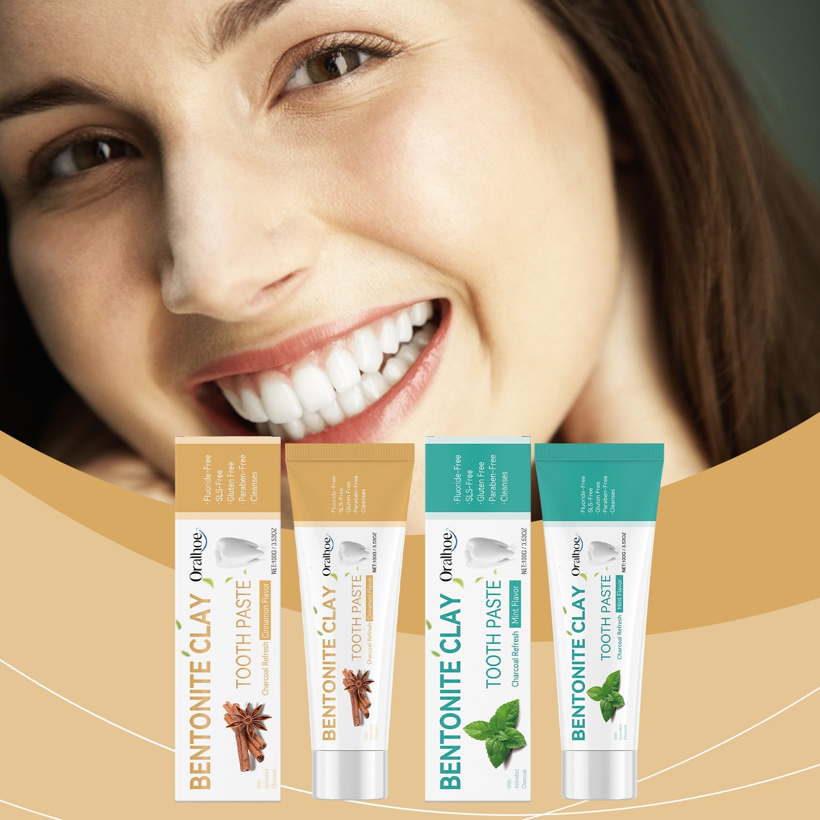 Volcanic Ash Bentonite Toothpaste Series Clean And Remove Stains Toothpaste To Improve Yellow Teeth Care For Teeth