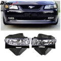 1999-2004 Ford Mustang OE Style Clear Front Bumper Fog Lights Lamps