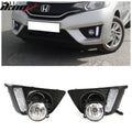 2015-2017 Honda Fit Clear Front Bumper LED DRL Fog Lights