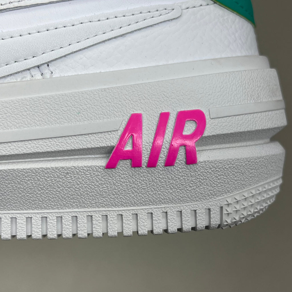 NIKE Air Force 1 PLT.AF.ORM Tapered Toe Shoes Sz Women's 8.5 White/Pink/Blue FN7180-100
