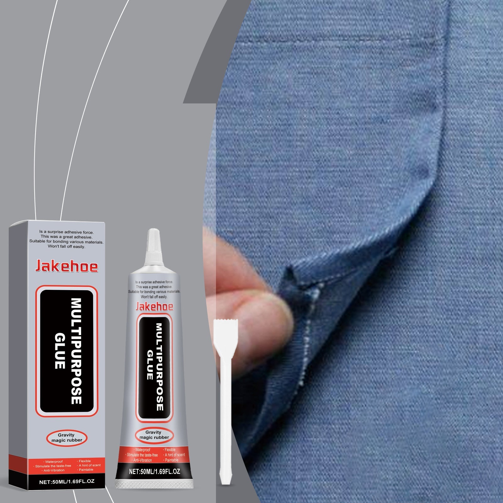 Multi-Purpose Glue, Liquid Adhesive Waterproof Leather Fabric Patch Cracks Multi-Purpose Glue