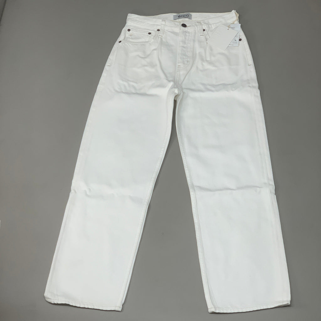 ETICA Tyler High Waist Straight Leg Ankle jeans Vintage White Size 28 EW180114A