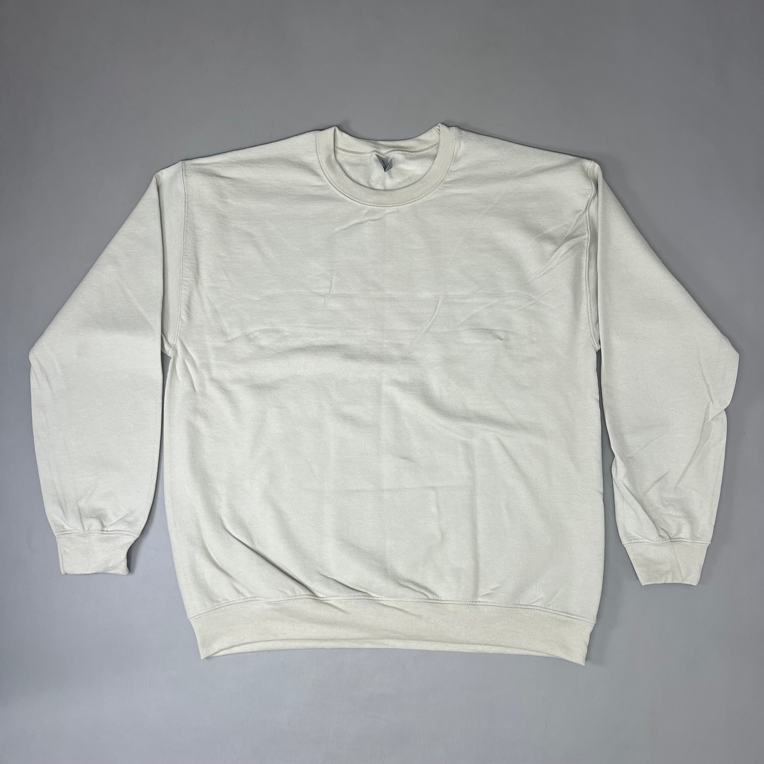 GILDAN (36 PACK) Heavy Blend Crewneck Sweatshirt Men's Sz L Sand G180