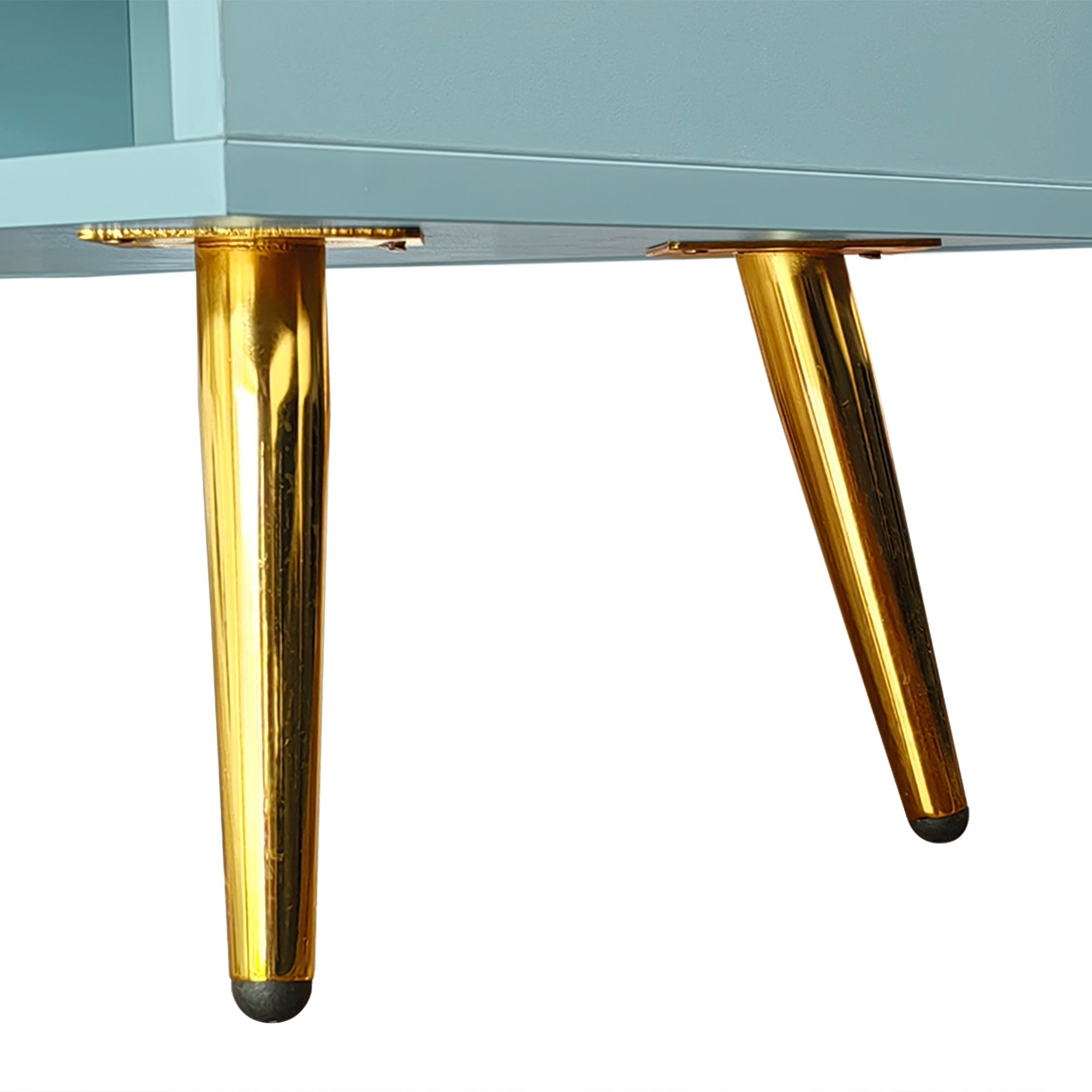Modern Shoe Storage Bench with Hidden Storage and Upholstered Cushions for Bedside, Living Room and Entryway (Tiffany Blue)