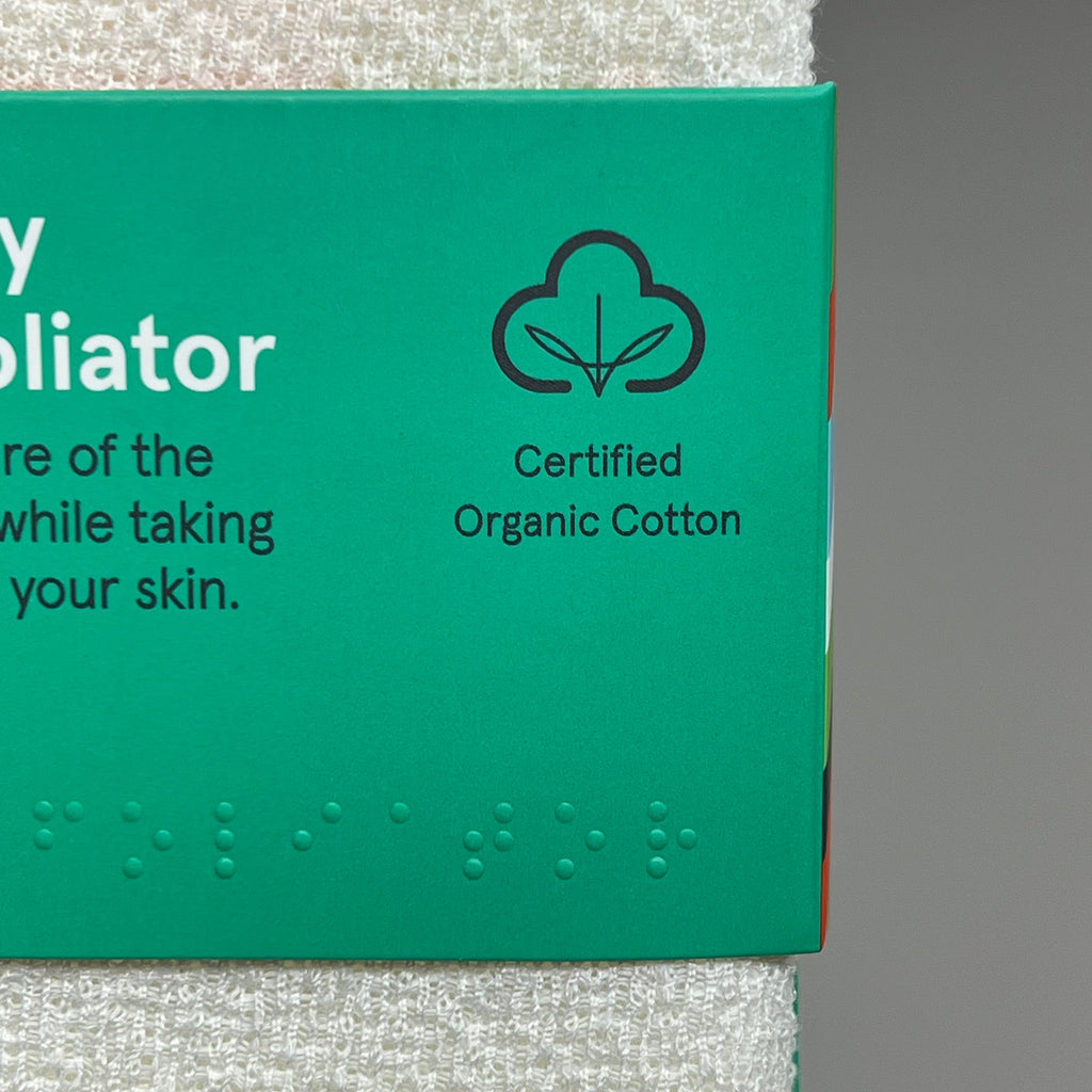 CLEANLOGIC (3 PACK) Organic Cotton Body Gentle Exfoliator Sponge White 1200219