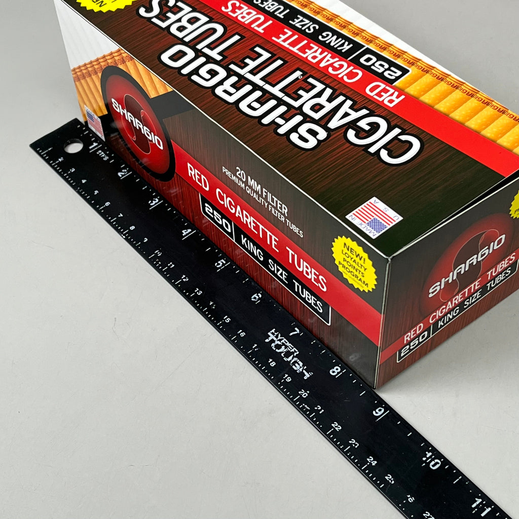 SHARGIO 100mm 250 Ct. (4 Pack) Red Cigarette Filter Tubes King Size