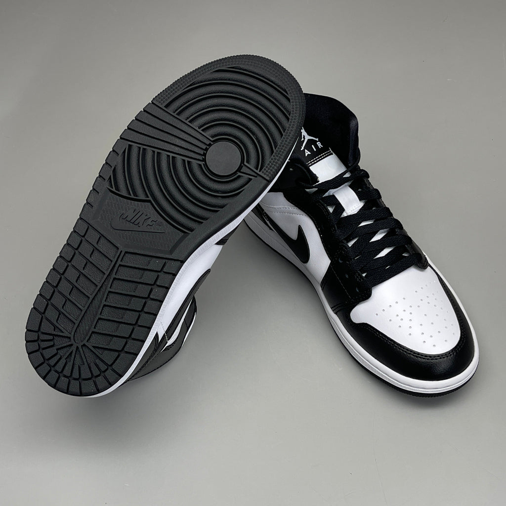 NIKE AIR JORDAN 1 Mid Panda Shoe Women's Sz 10 Black / White DV0991-101 (New)
