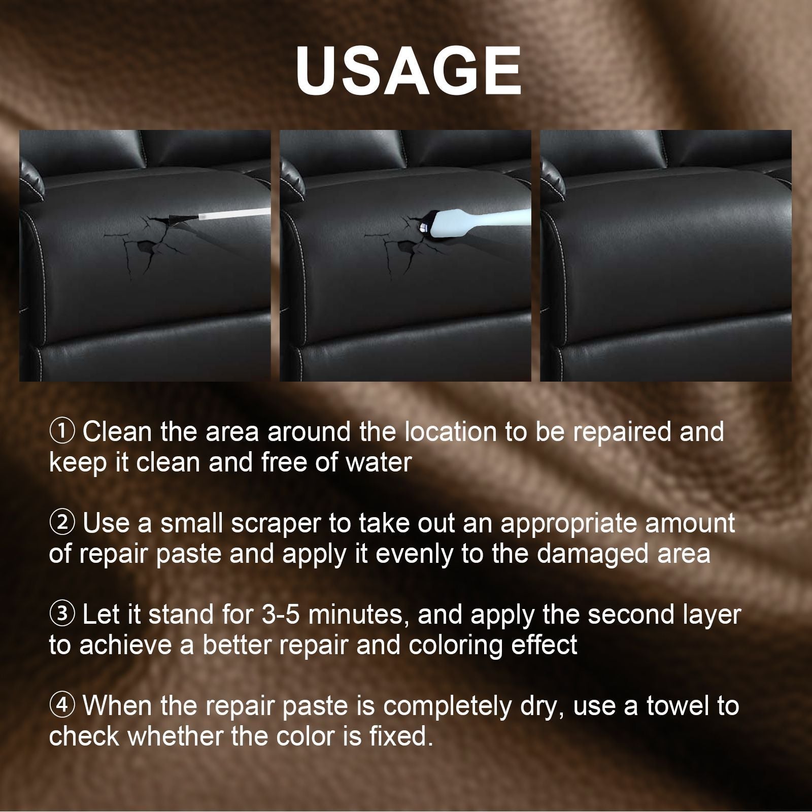 Leather Toning Cream, Set Car Leather Care Toning Leather Bag Leather Shoes Leather Refurbished Sofa