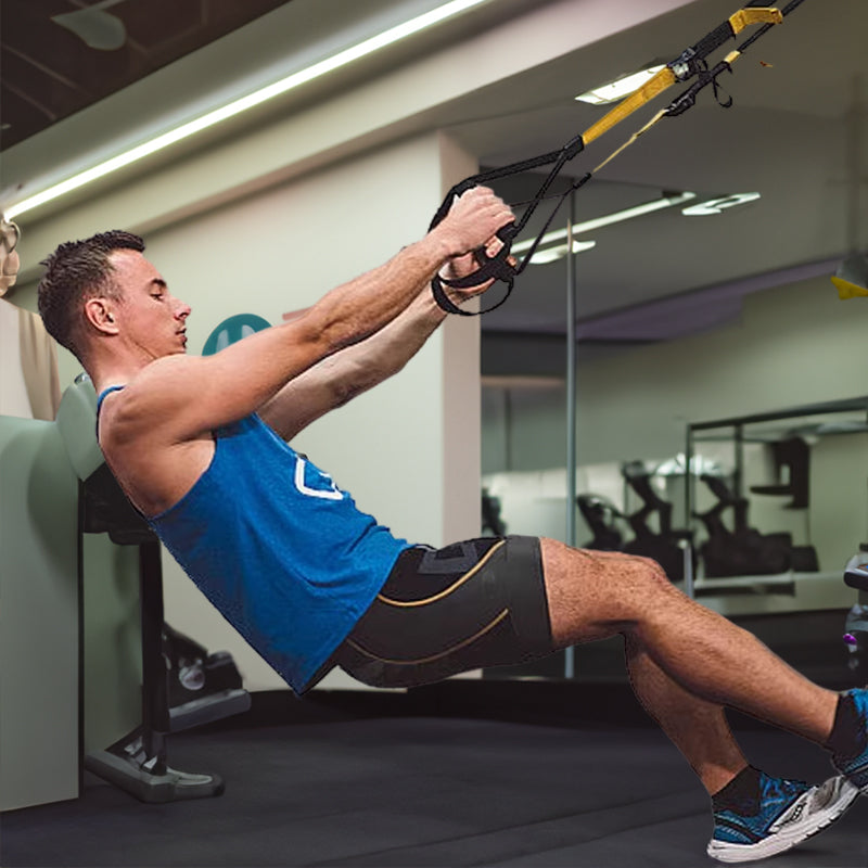 Suspension Training Strap - Adjustable, Wall Mount, Professional (TRX-style)