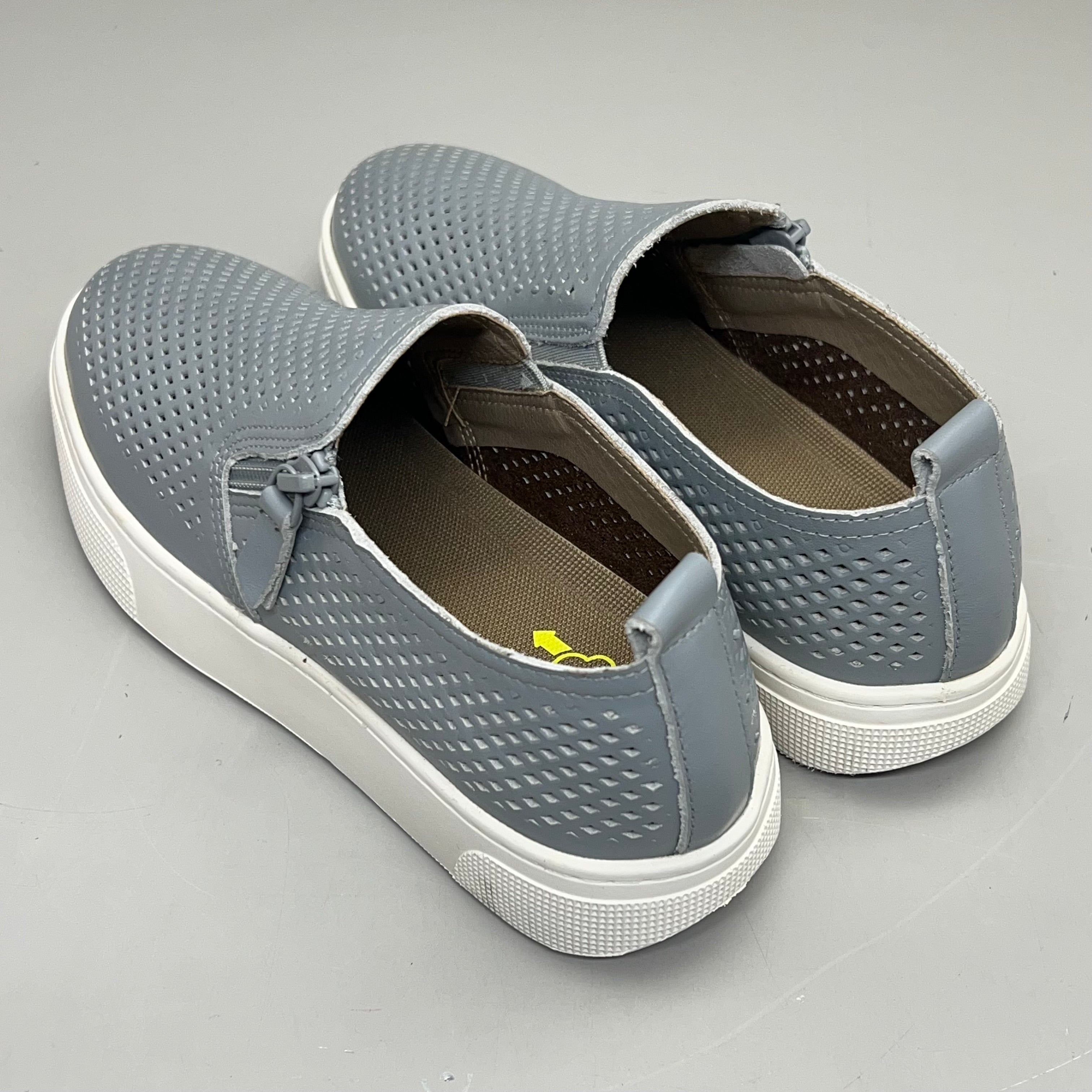 PROPET Kate Side Zip Leather Breathing Open Cell Women's Sz 6 Grey WCX015L