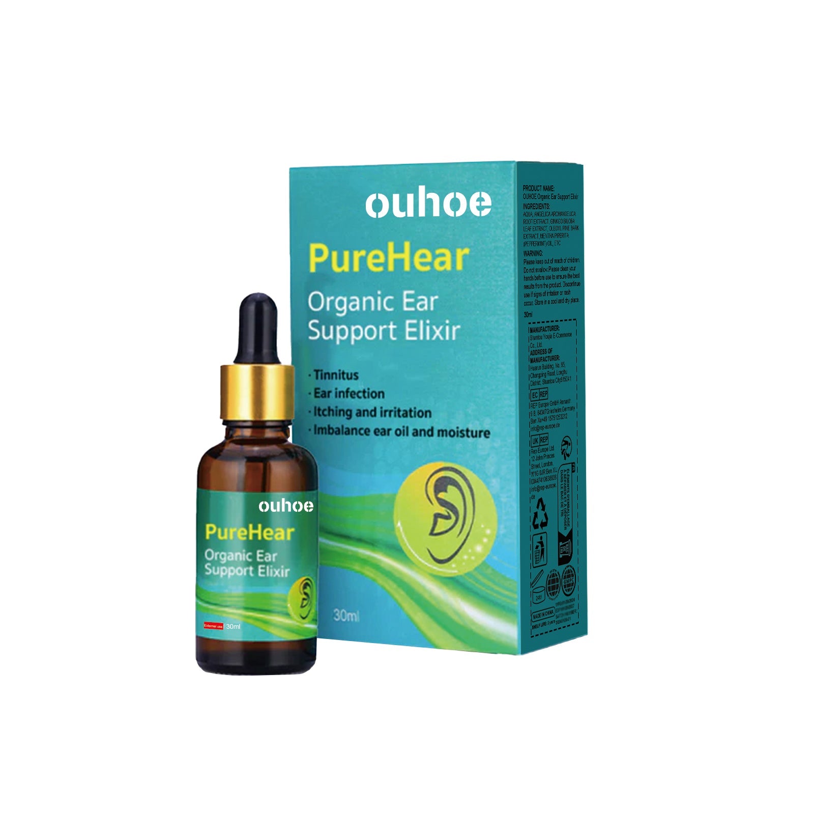 Organic Ear Protection For Ear Discomfort Clean Earwax Body Comfort Ear Massage Daily Care Drops