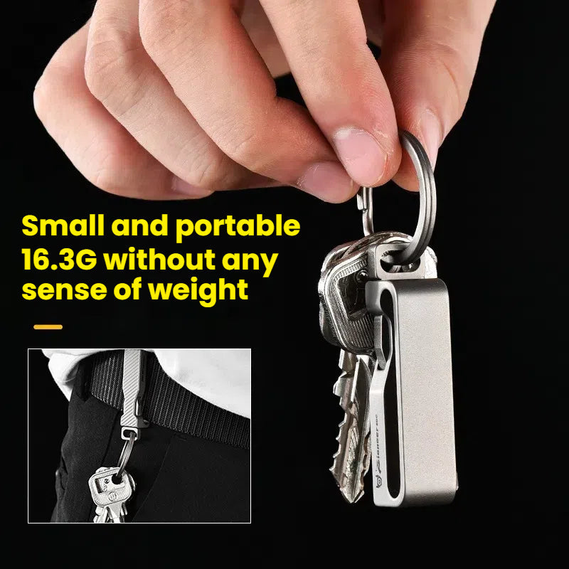 Titanium Waist Belt Buckle & Keychain. Portable EDC Outdoor Tool