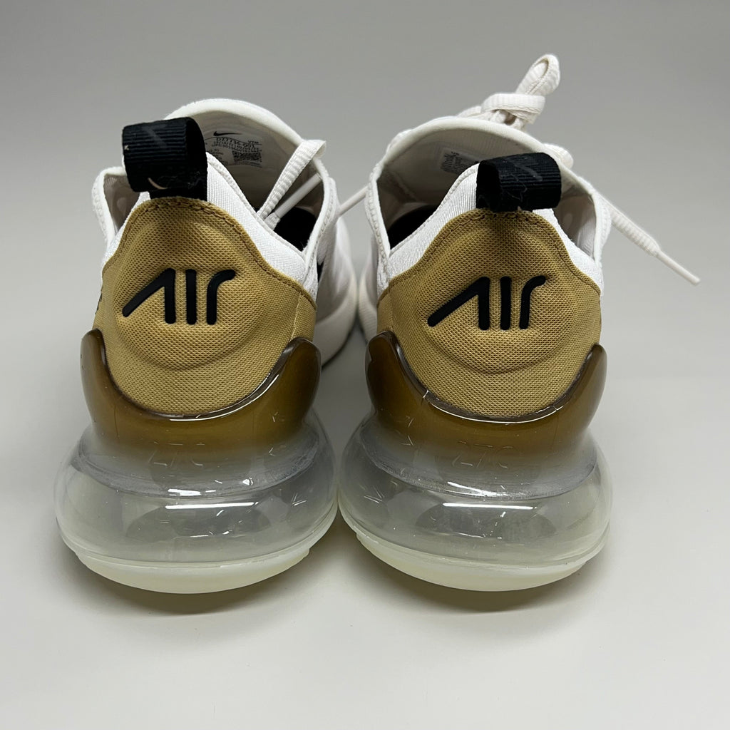 NIKE W Air Max 270 Foam Insole Mesh Sneakers Women's Sz 8 White Gold DZ77736 001