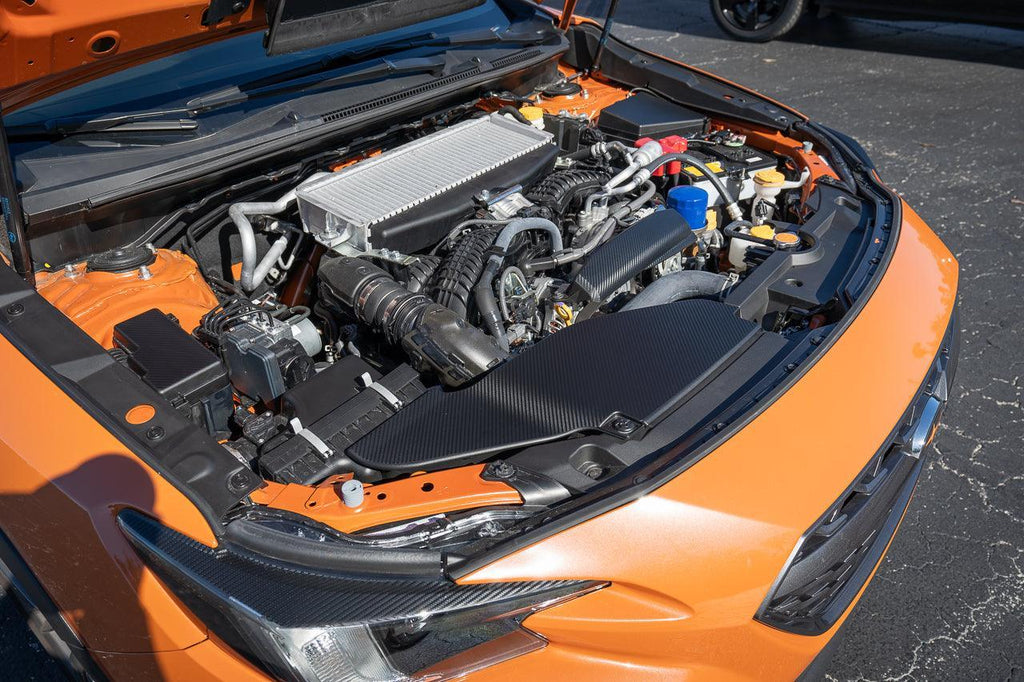 3D Carbon Engine Intake Duct Cover Overlay - 2022+ Subaru WRX