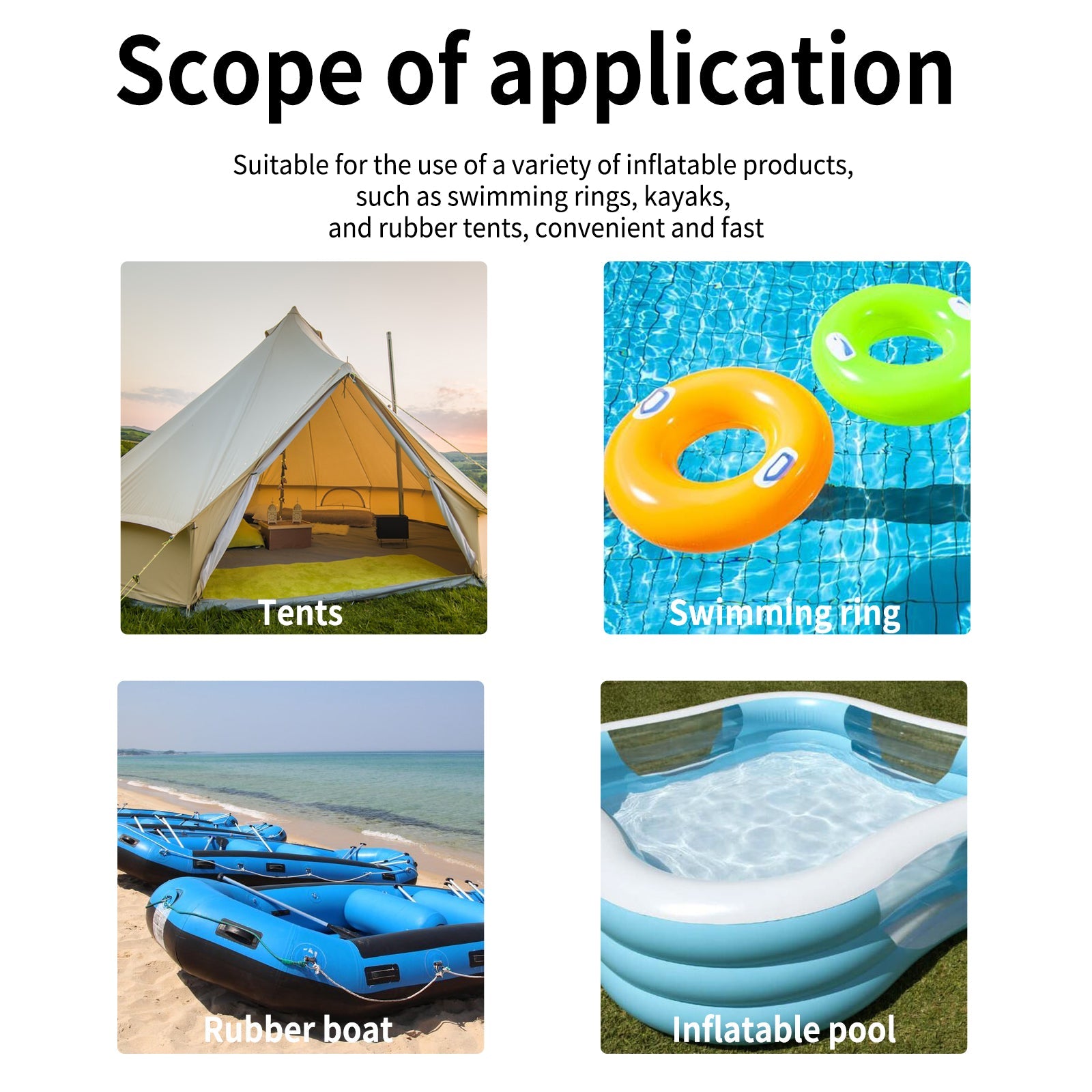 JUE FISH Rubber Swimming Ring Repair Patch, Swim Ring Patch Self-Adhesive Seal