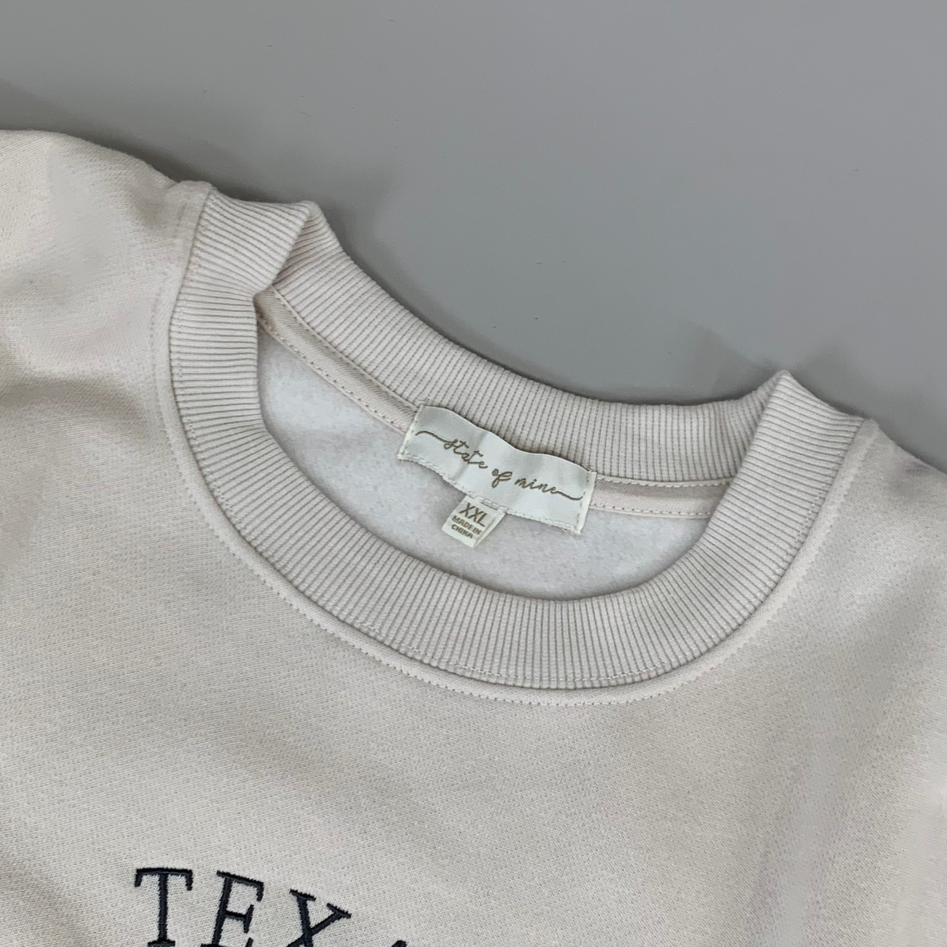STATE OF MINE Women's Texas Lone Star State Sweatshirt Sz-XXLarge Stone 15711