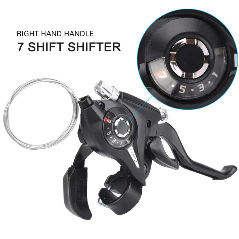 Bike Derailleurs 3x7 21 Speed Switch MTB Bicycle Shifter Levers Brake with Shift Cable Cycling Disc Handle for Bike Trekking