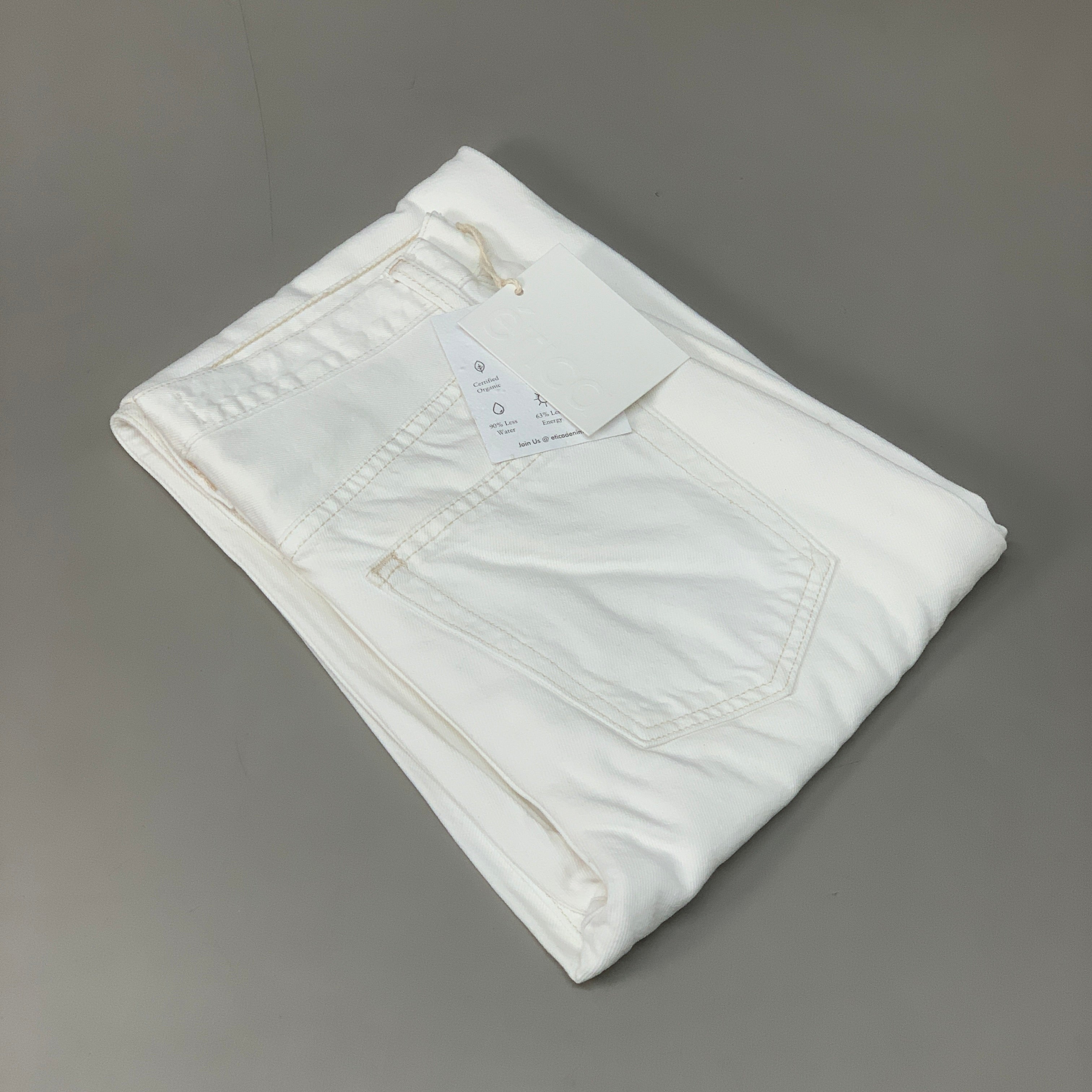 ETICA Tyler High Waist Straight Leg Ankle jeans Vintage White Size 26 EW180114A