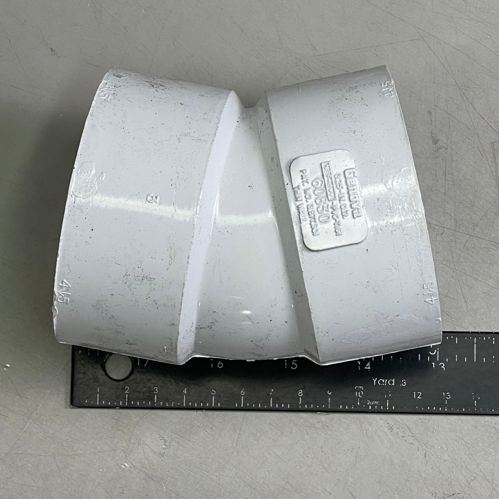 GENOVA (4-PACK) Schedule 30 PVC Hub Elbow 3" x 3" 22.5 Degree G60830
