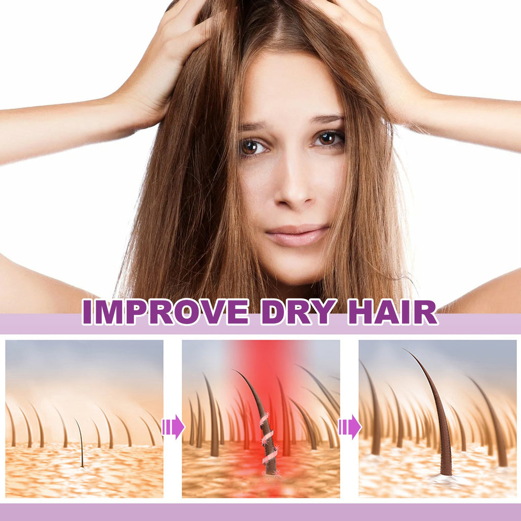 Purple Hair Essential Oil Care Capsules, Improves Dry Hair Knotting And Broken Dandruff Cleaning