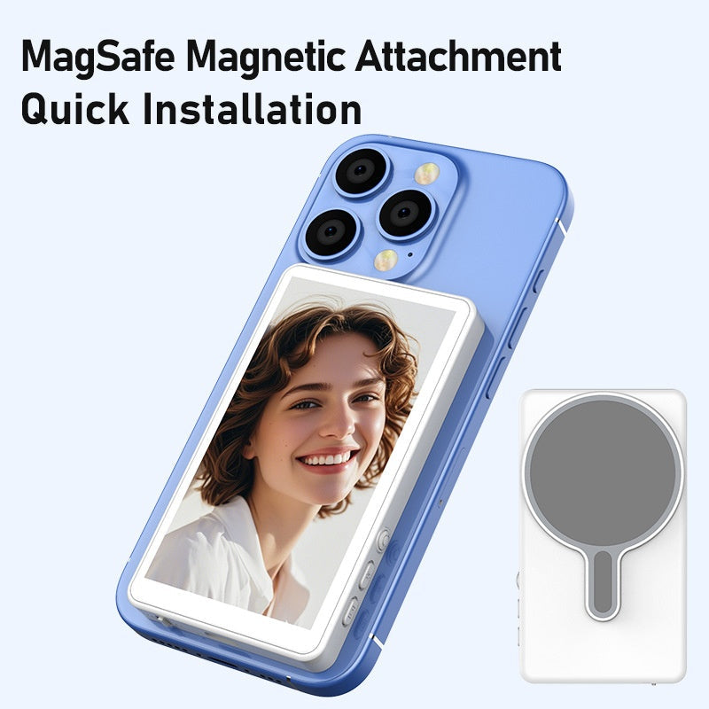 Wireless Screen Mirroring Device for Selfie and Live Streaming with Rear Camera Functionality