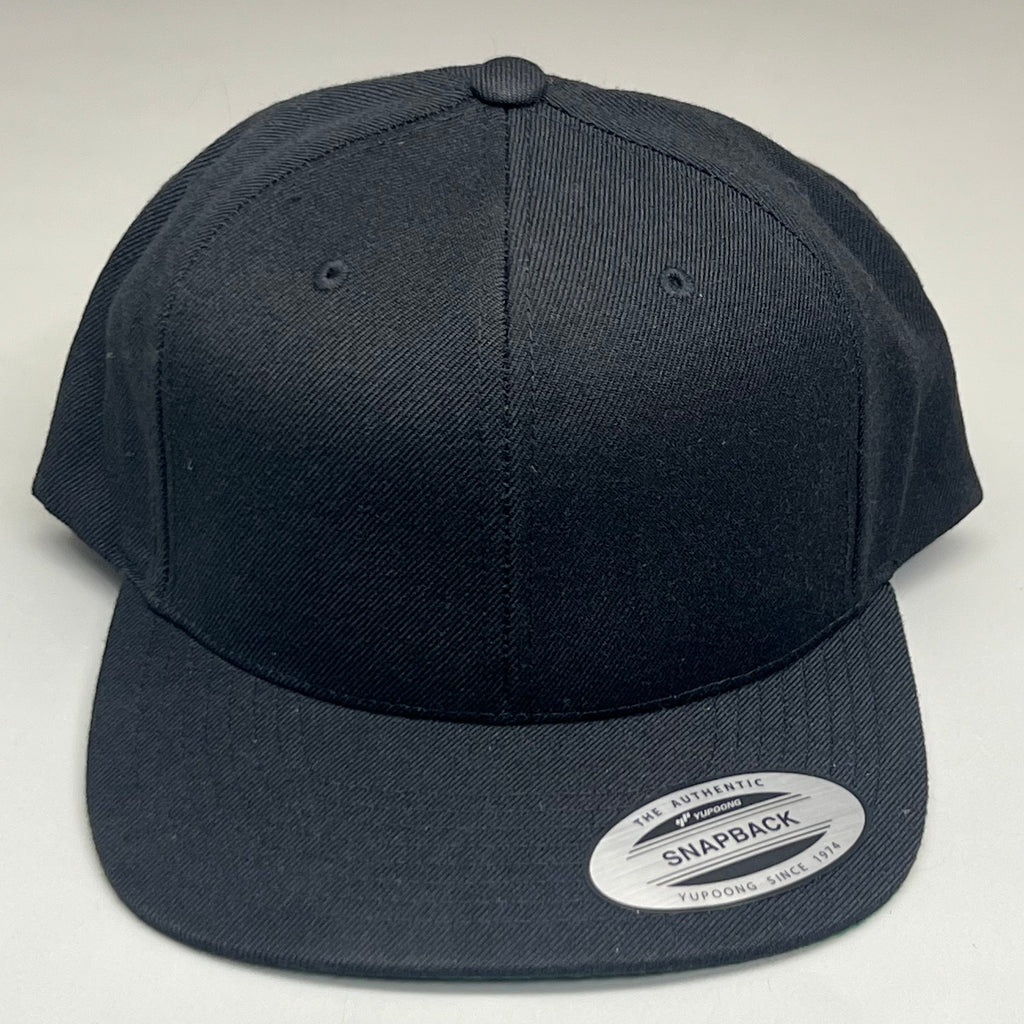YUPOONG (10 PACK) Classic Snapback Baseball Cap Hat Black Bulk!