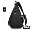 High Quality Men's Chest Bag Cotton And Linen Texture Messenger Triangle Bag Water Drop Bag Bicycle Chest Bag
