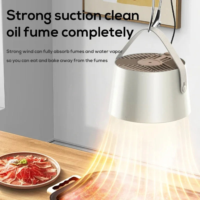 USB Desktop Range Hoods Portable Exhaust Fan Small Kitchen Hood Extractor Barbecue Large Suction Cooker Hood