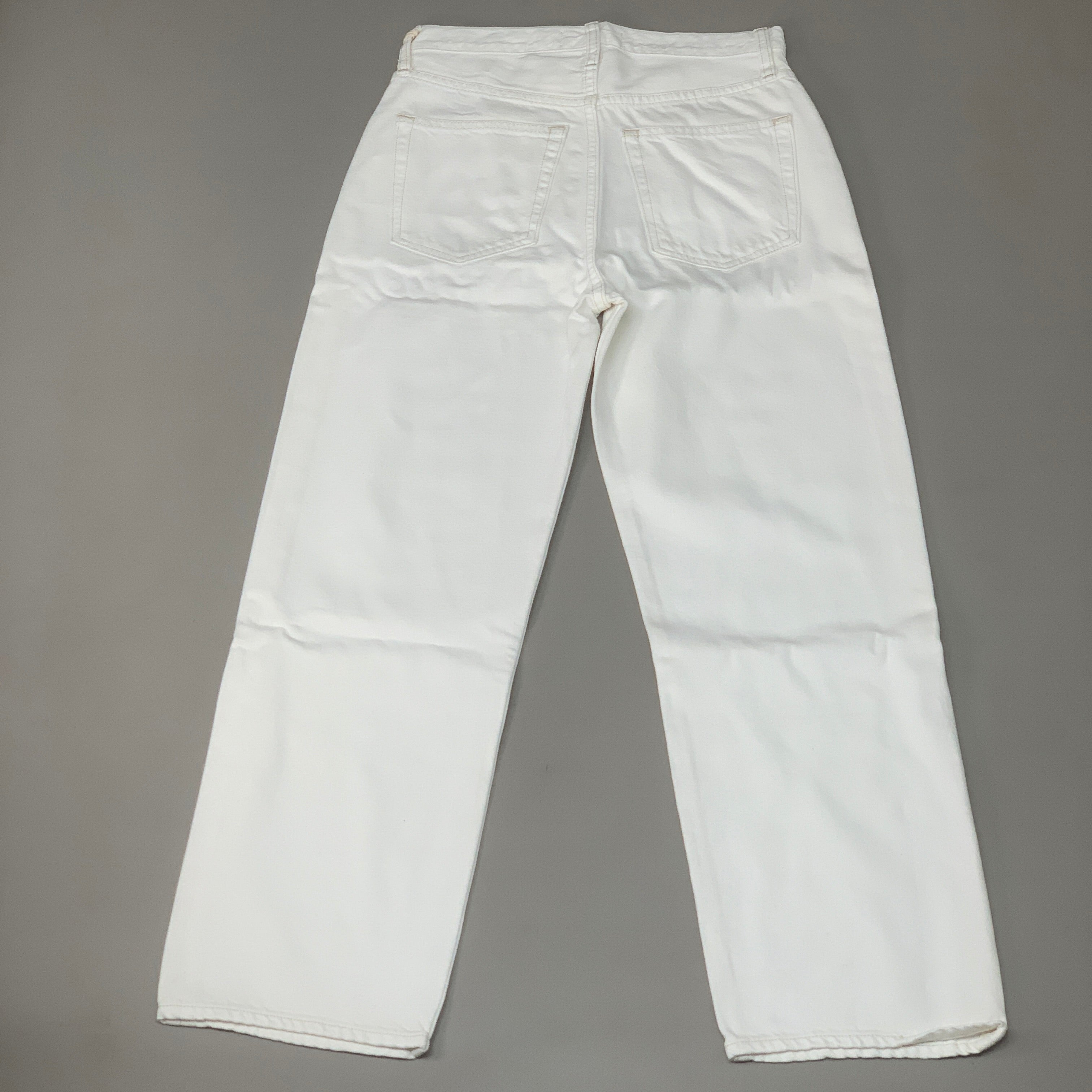 ETICA Tyler High Waist Straight Leg Ankle jeans Vintage White Size 26 EW180114A