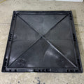 BUCKHORN Plastic Bulk Container Cover Sz 48 1/4 in x 45 1/4 in, Black 1XGG9
