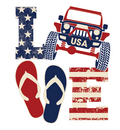 4x4 Love USA Decal