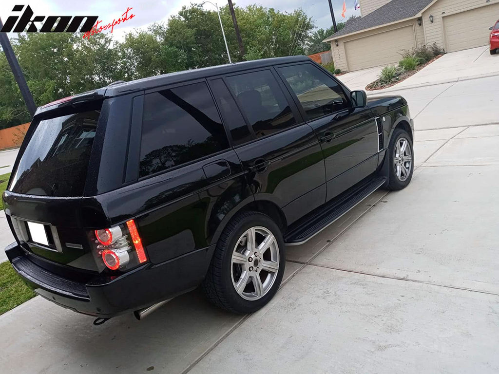2003-2012 Land Rover Range Rover OE Silver Rubber Black Running Board