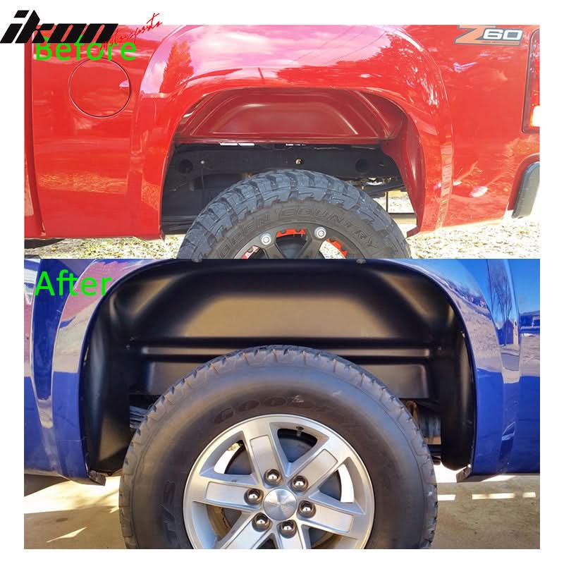 2007-2014 Chevy Silverado OE Black Rear Wheel Guards Fender Liner PP