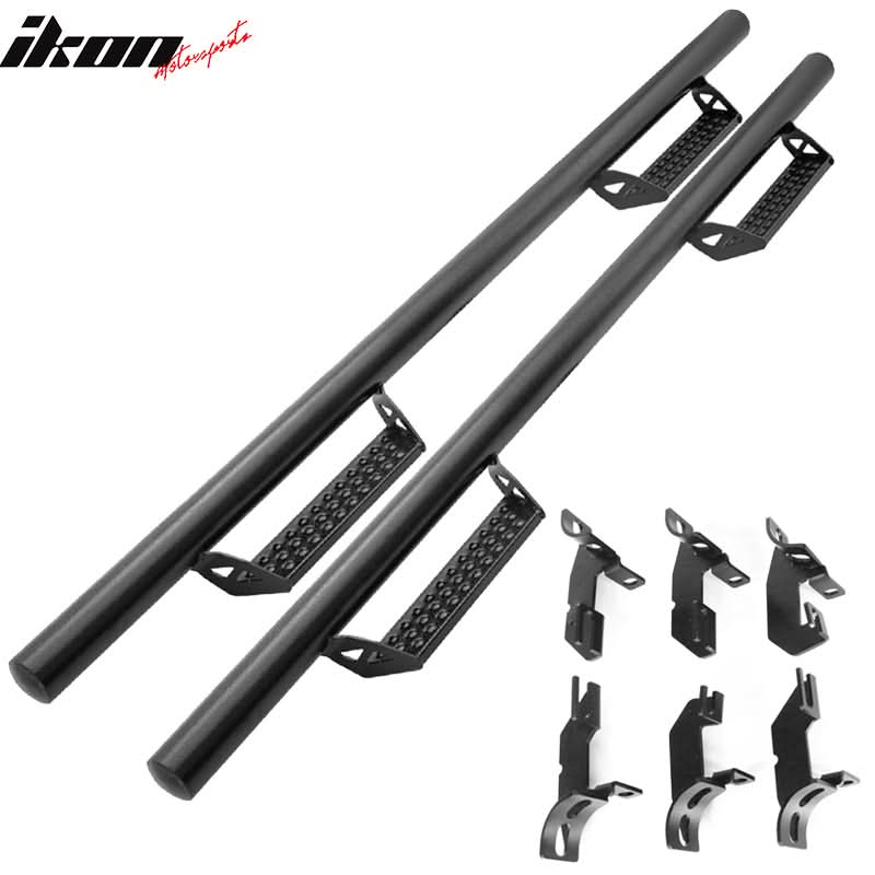 2007-2018 Jeep Wrangler 4Dr BCT Style Black Running Boards Side Steps
