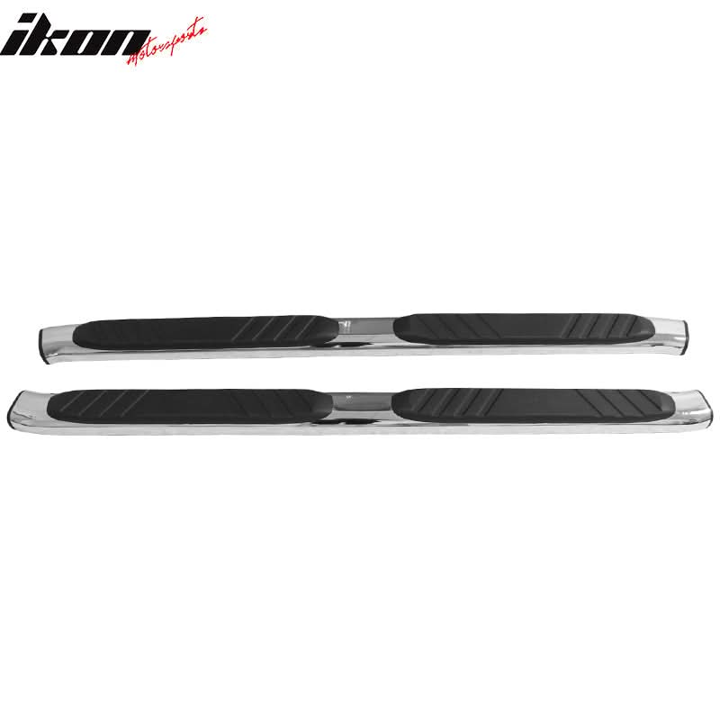 2004-2014 Ford F150 Extended Cab OE Silver Black Running Board Steel