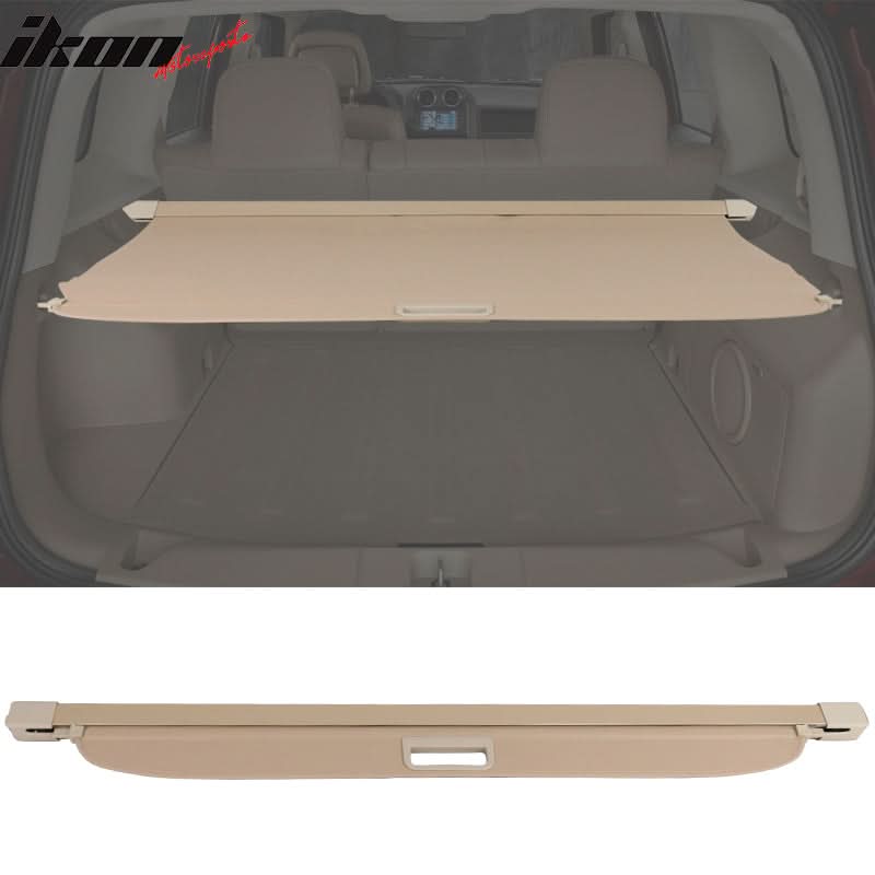 2007-2017 Jeep Compass Patriot Retractable Tonneau Cargo Shade Cover