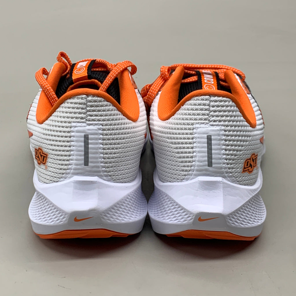 NIKE Zoom Pegasus 40 OK STATE White Shoes, Brilliant Orange & Black 8 W 6.5 M DZ5973-100