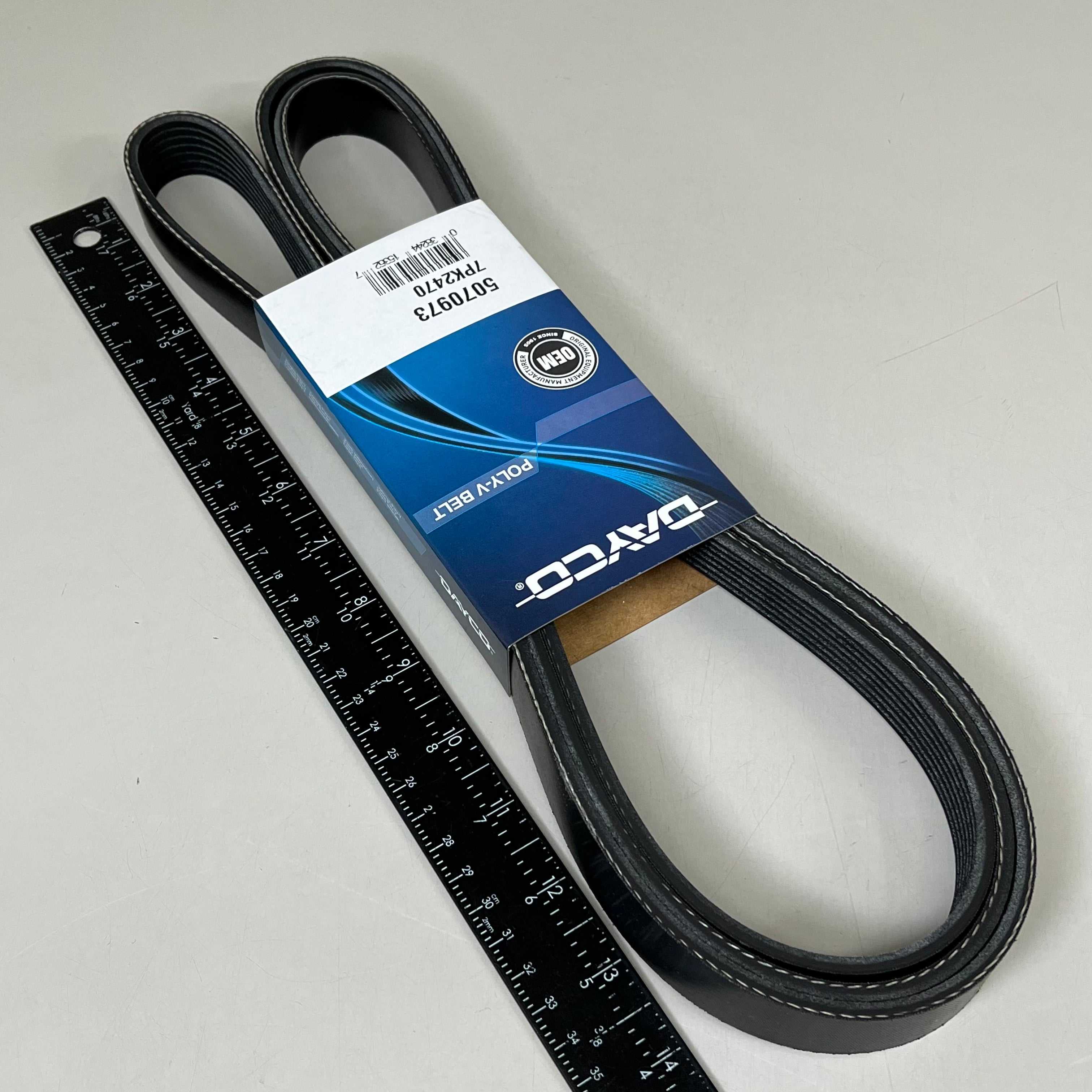 DAYCO Serpentine Belt Straight Rib Standard 	2471.42" Effective Length 5070973