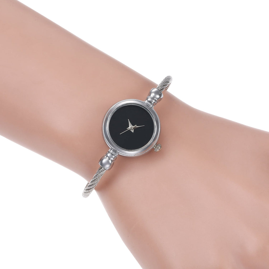 Ladies' alloy steel wire rope bracelet watch chic style fresh student casual fashion watch women's style