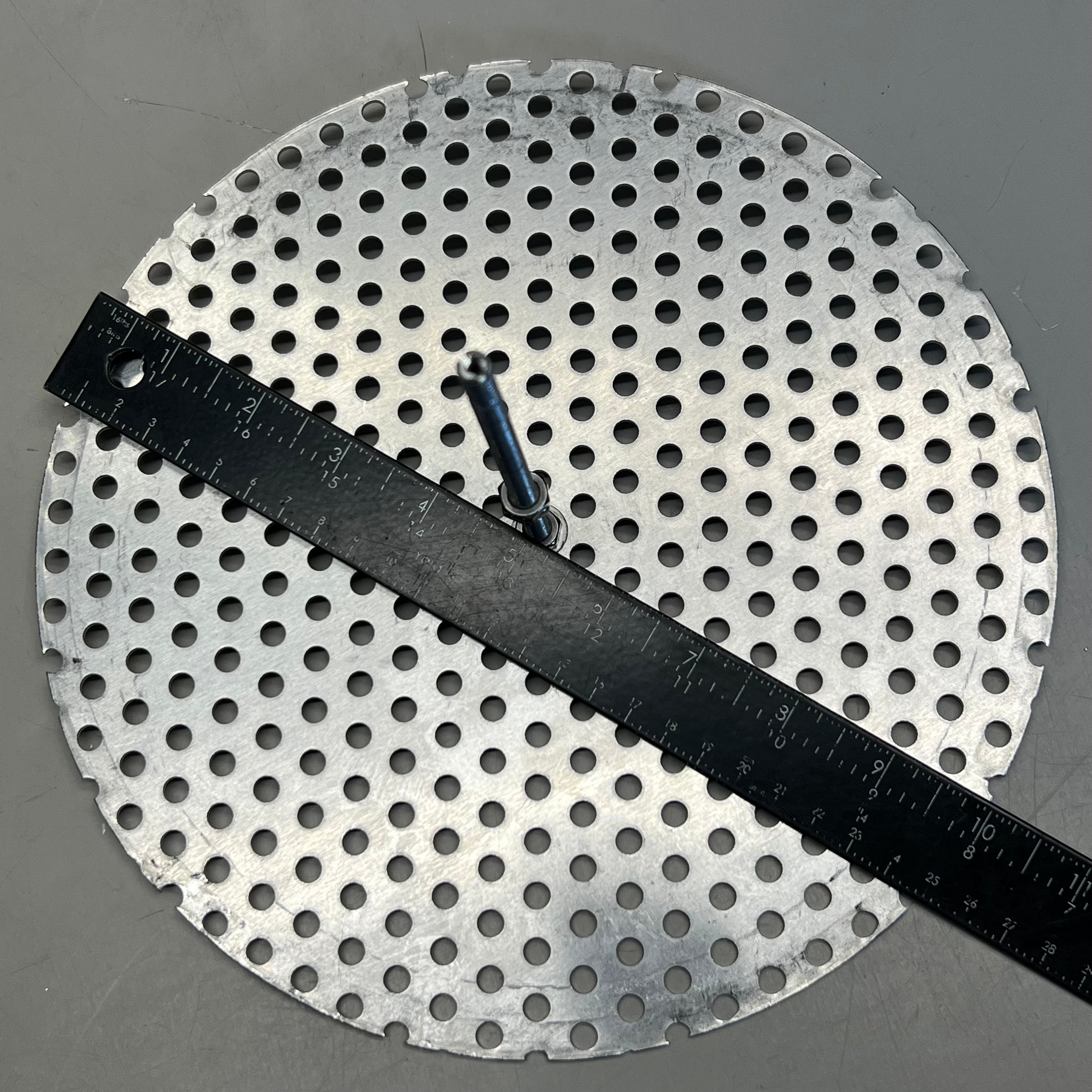 Stainless Steel Metal Perforated Filter Disc (2 Pack) Sz 10” Gray
