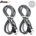 Type C USB Charge Cable Fast Charging Data Sync Cable Nylon 6Ft 2Pcs