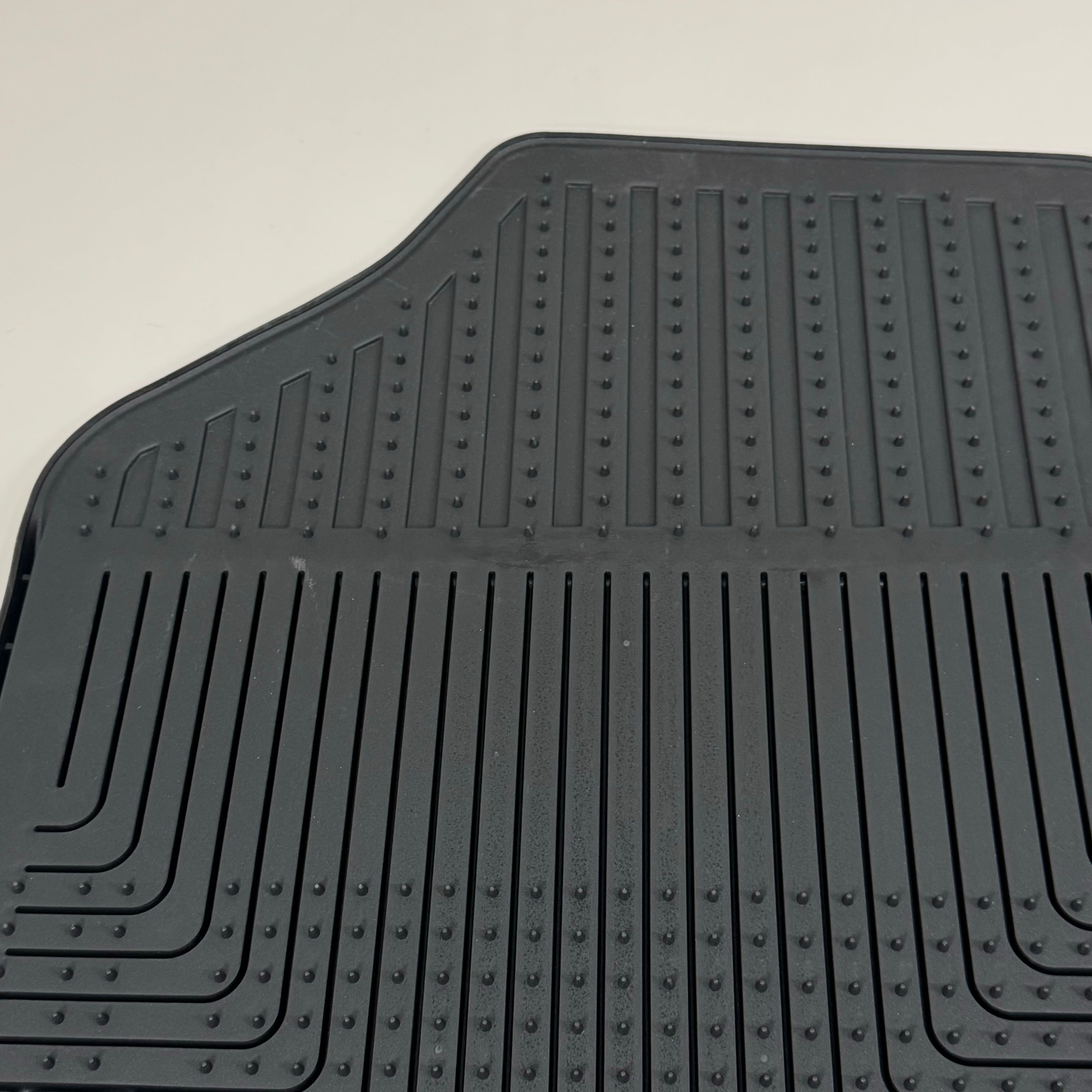 HUSKEY(2 PIECE) Ultra Tough Heavy Duty Floor Mat Liners Non-Slip Backing 27"x18"